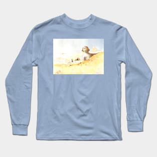 The Sphinx From The Desert in Egypt Long Sleeve T-Shirt